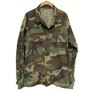 U.S. Air Force Woodland Camo Hot Weather Combat Coat BDU Jacket Medium Regular